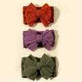 3Pcs/Set Cute Baby Headband For Girls Bow Solid Color Baby Girl Turban Kids Headwear Elastic Baby Hair Band Hair Accessories Set. 
