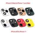 Fake Camera Lens Sticker Cover Screen Protector for iPhone XR X Change to iPhone 11 Pro Max iphone camera lens protector-red-XR. 