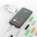 2pcs Spiral Cable protector Samsung iphone Huawei Daraz Redmi oppo Motorola Google Android USB Charging earphone Case Data Line Silicone Bobbin winder Protective Rubber Cover Cable Protector For Laptop Chargers. 