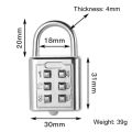 Small 6-Digit Button Combination Padlock 3-Digit Lock Mechanism Blind Button Password Lock Number 10-Digit Password Padlock Drawer Bag for Travel Luggage Lock Baggage Luggage School Locker Shed Cabinet Tool Box Garage Chain Gate Cage Digit Padlock. 