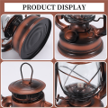 25Cm Iron Antique Bronze Oil Lanterns (Cover) Nostalgic Portable Outdoor Camping Lamp Leak Proof Seal Outdoor Camping Light. 