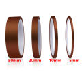 【StyleVoyager】1 Roll Tawny Heat Resistant Polyimide Tape High Temperature Adhesive Insulation Tape For 3D Printer BGA PCB SMT Repair Tool. 