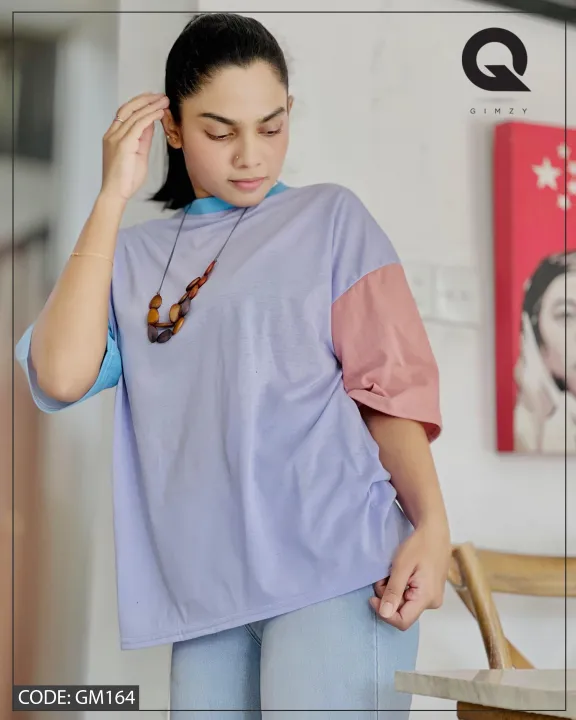 Drop%20Shoulder%20Oversized%20Multi%20Color%20T%20Shirt%20%7C%20GM164%20-%20Image%203