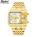Oulm brand fashion business, large dial, luxury, style, quartz men's watch. 