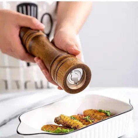 Pepper%20Mill%20Grinder%20-%20Black%20Traditional%20Brown%20Wooden%20Salt%20&%20Pepper%20Grinder,%20Mixer,%20Mill,%20Manual%20Shaker,%20Spice%20Storage%20Ceramic%20Crusher,%20Mill%20with%20Adjustable%20Coarseness%20Setting%20Wooden%20Traditional%20Pepper%20Mill%20-%20Image%208