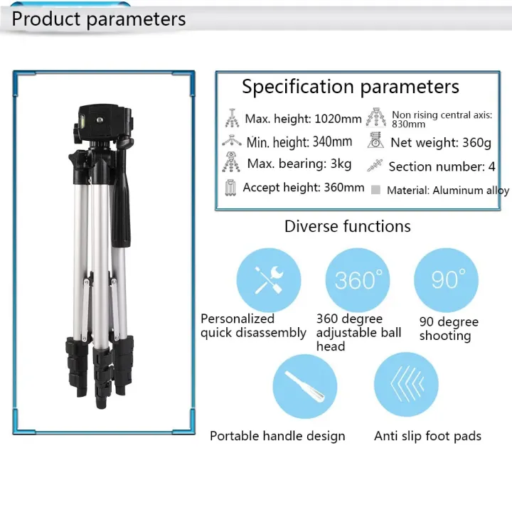 Tripod%203110%20Portable%20Camera%20Stand%20and%20Mobile%20Phone%20Stand%20Holder%20-%20Image%206