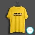 Colombo yellow Tshirt  unisex  tees  pokemon  designer tees  crew neck  silver white  red  blue  black. 