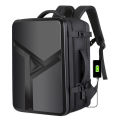 17.3Large Capacity Double Shoulder Hard Shell Travel Backpack Dry Wet Separation Travel Black Technology Schoolbag Briefcase. 