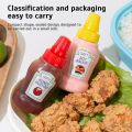 4/8pcs Mini Sauce Bottle Refillable Ketchup Honey Tomato Salad Containers Bottles Portable Sauce Jars Storage Dressing Dispenser. 