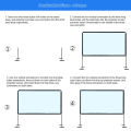 Huife 100inch 16:9 Projector Screen Portable Bracket Projection Screen Folding Projecting Screen Home Theater for Outdoor Home Office. 