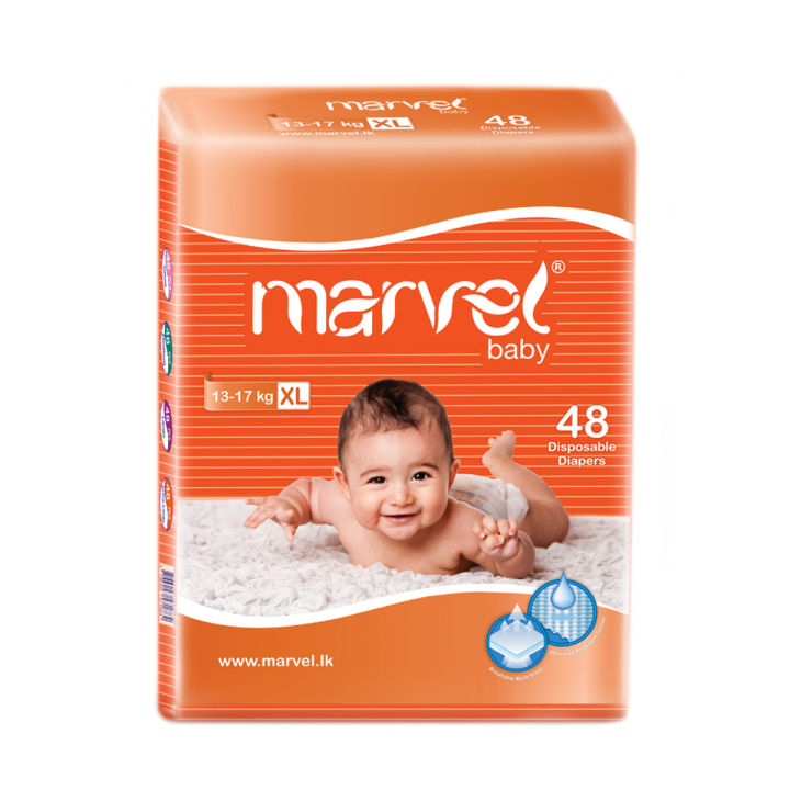 Marvel XL Baby Diapers - 96 Pcs