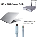 ZaozhixunbaPortable USB C to RJ45 Cable USB to Console Commissioning Cable Applies to the Configuration Cable of Cisco and Huawei H3C Switches 1.8m. 