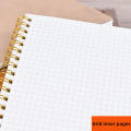 Grid dot Spiral notebook Eco-friendly Hardcover Coil bound Diary Cardboard Kraft paper Sketchbook for School Office Artistic creation Writing practice Gift option. 