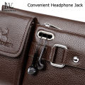 LouisWill Sport Waist Pack Cross Waterproof PU Leather with Headphone Hole. 
