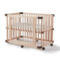 HIGH QULITY Baby Furniture Baby Cribs Pine wood crib multifunctional crib with rollers newborn baby bed unpainted solid wood Splicing crib. 