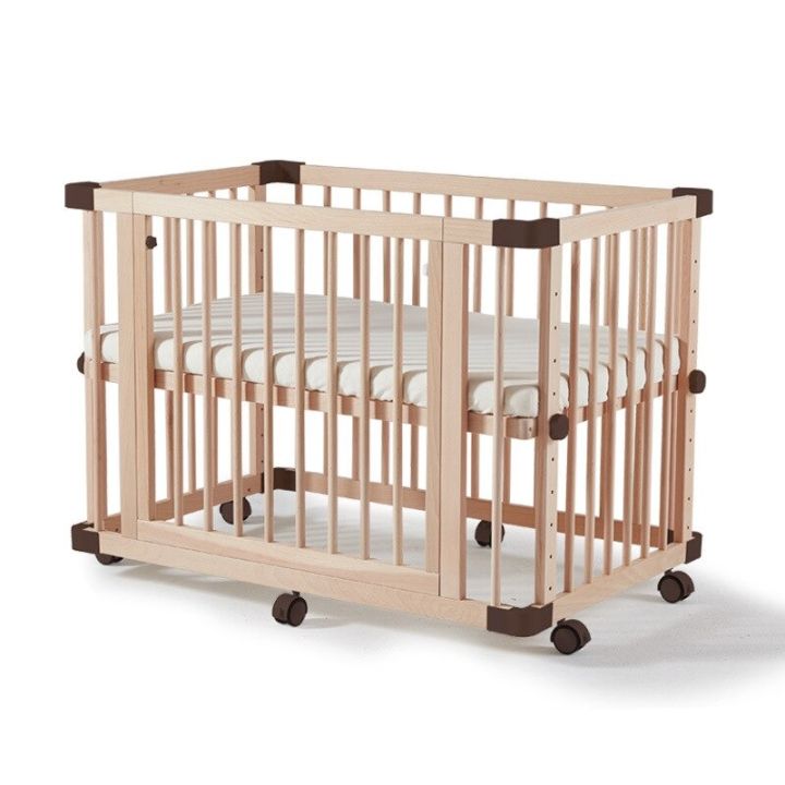 Newborn Baby Bed Real Wood Baby Cribs HIGH QULITY Baby Furniture