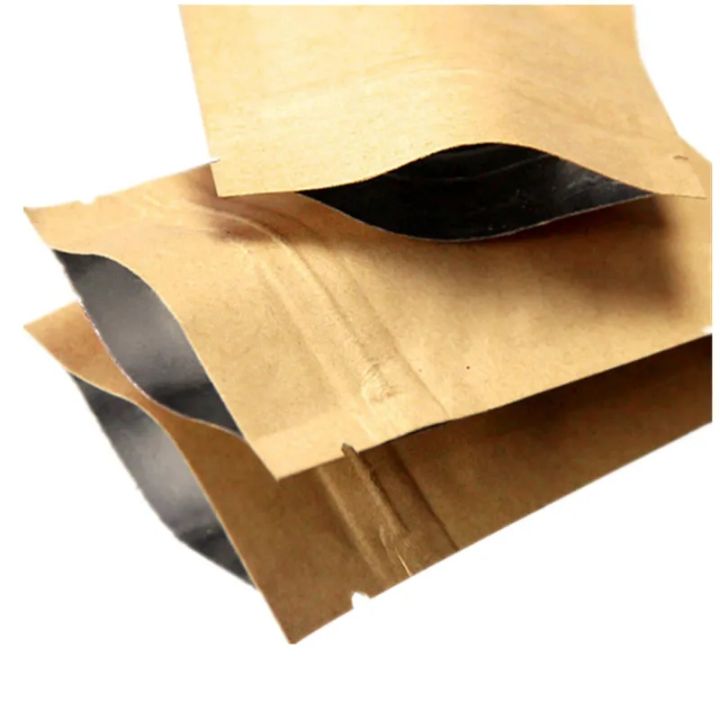 25pcs%2013x21CM%20(150g%20-250g)%20Brown%20Kraft%20Paper%20With%20Aluminum%20Foil%20Laminated%20Double%20Layer%20Standup%20Ziplock%20Without%20Window%20Pouch%20Bags%20For%20Tea,%20Coffee%20Dried%20Food,%20Candy,%20Species%20&%20Nuts%20Etc.%20-%20Image%203
