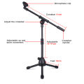 Gaz-115 Professional Tripod Adjustable Floor Microphone Stand For Broadcasting Studio. 