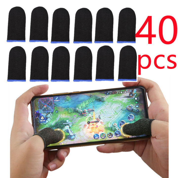 10/20/40pcs Gaming Finger Slevee Breathable Non-Scratch Gaming Finger Cover For PUBG Mobile Touch Screen Fingertips Thumb Gloves