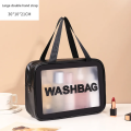 Washbag Transparent Toiletry Bag – Large Size | Portable Travel Organizer for Men and Women | Practical Storage Pouch PVC Waterproof Stain Resistant Makeup Cosmetic Bag – 1Pcs. 