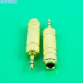 3.5mm Male to 6.5 mm Female Adapter 3.5 plug to 6.35 Jack Stereo Audio Adapter for Microphone Headphone AUX Cable Convertor Gold. 