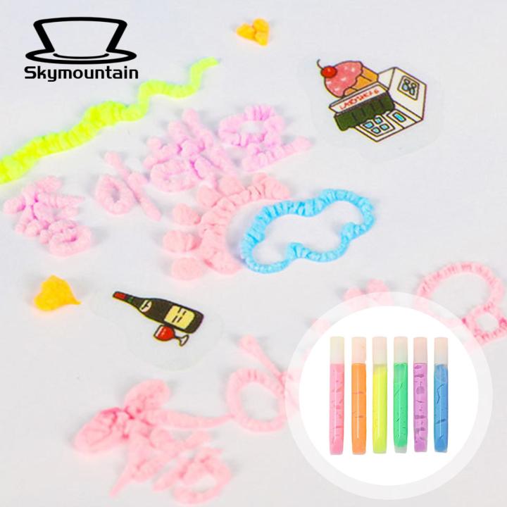 Children%203d%20Drawing%20Tool%206pcs%20Fluffy%20Paint%20Colorful%20Bubble%20Pens%20for%20Diy%203d%20Art%20Crafts%20Fun%20Drawing%20Pen%20Set%20for%20Home%20School%203d%20Pen%20for%20Kids%20-%20Image%204