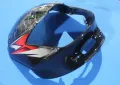 CT 100 Front cowl (head cover with visor) - red & black   (ct100 bike parts). 