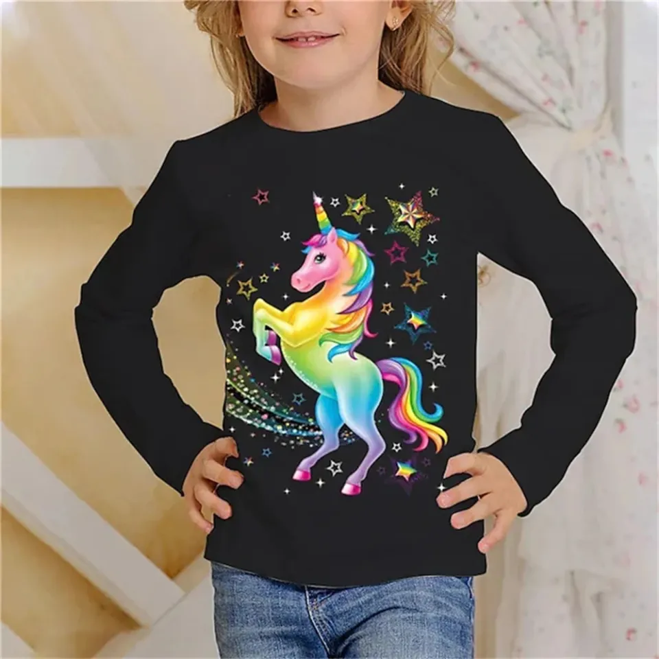 2024 Baby Summer Clothes Long Sleeve T Shirt Kids Graphic T Shirts