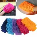 Microfiber Wash Mitt for Cars 1Pc Waterproof Car Wash Microfiber Chenille Double-faced Thick Gloves Cleaning Mitt for Auto Care Accessories Random Color. 