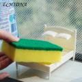 Fun Little Bed Sponge Holder Creative Kitchen Sponge Holder with Drain Stand Keep Sink Area Neat Tidy Non-slip Sponge Holder. 