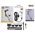 WAHL SUPER TAPER Corded Hair Clipper (USA) - White. 