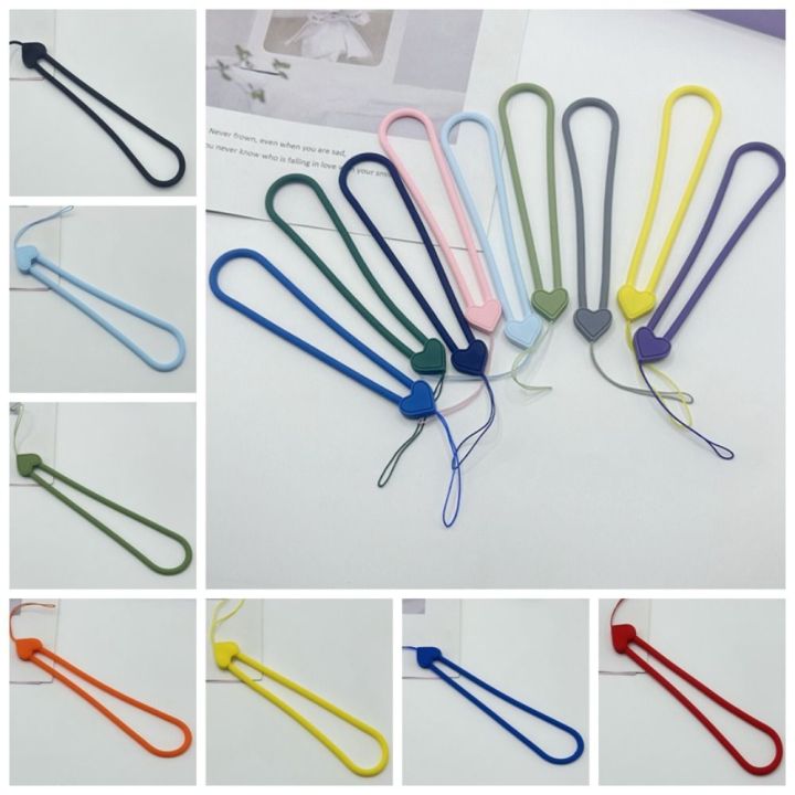 Phone Hanging Loop Rope Silicone Wrist Hand Strap Phone Lanyard Short Rope Mobile Phone Strap ...