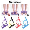 【Tento】1 Set Resistance Band Set Multifunctional Soft TPR Strong Elastic Band with Handle Muscle Training Auxiliary Tools Arm Leg Elastic Pull Exercise Rope. 