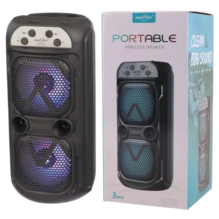 Dual GTS TWS Portable Wireless Bluetooth Speaker RGB with FM Radio | SD ...