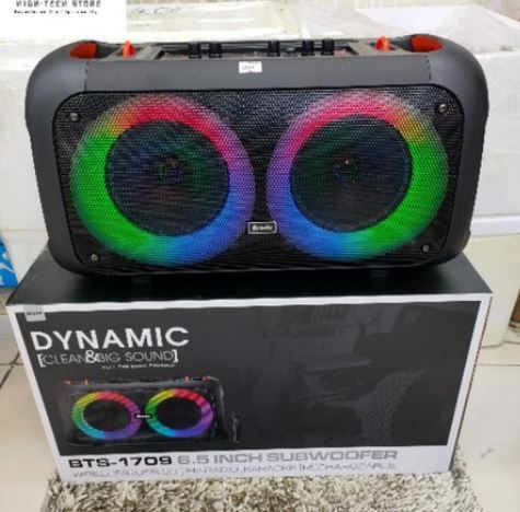 Brodu BTS-1709 Bass Portable Subwoofer Bluetooth Karaoke Speaker with Wireless MIC