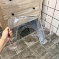 Acrylic Bathroom Stool Shoe Changing Stool Multifunctional Stable Portable Non for. 