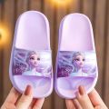 Princess Elsa Children's Slippers Summer Girls Indoor Soft Bottom Non-Slip Frozen Little Girl Cute Crystal Shoes. 