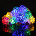 3M 20 LED Rattan Balls String Lights Fairy Garland Ball Light Holiday Lights for Patio Wedding Decor. 