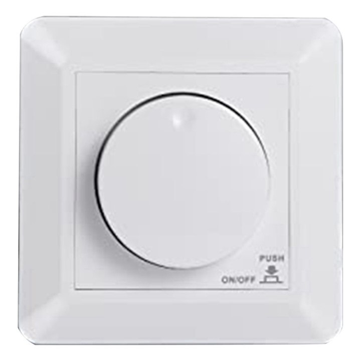 2X LED Dimmer Switch, Flush-Mounted Dimmer for Dimmable LED and Halogen, 5-300 W Dimmer Switch LED, Phase Control Dimmer