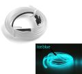 Car Neon LED Strip Light Decoration Flexible Atmosphere Lamp Auto Ambient Strip Party Room Motorcycle Bicycle Decorative Lights-ice blue-5M. 
