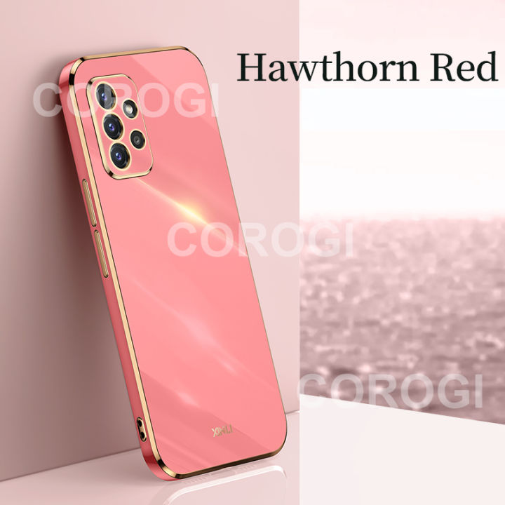 For Samsung Galaxy A73 5G Back Cover Fashion Shiny Plating Square Bumper Camera Protection Case Soft Silicone Shockproof Protective Mobile Phone Cases