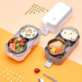 Electric Lunch Box 200W Rapid Heating Auto Shut Off Portable Food Heater With. 