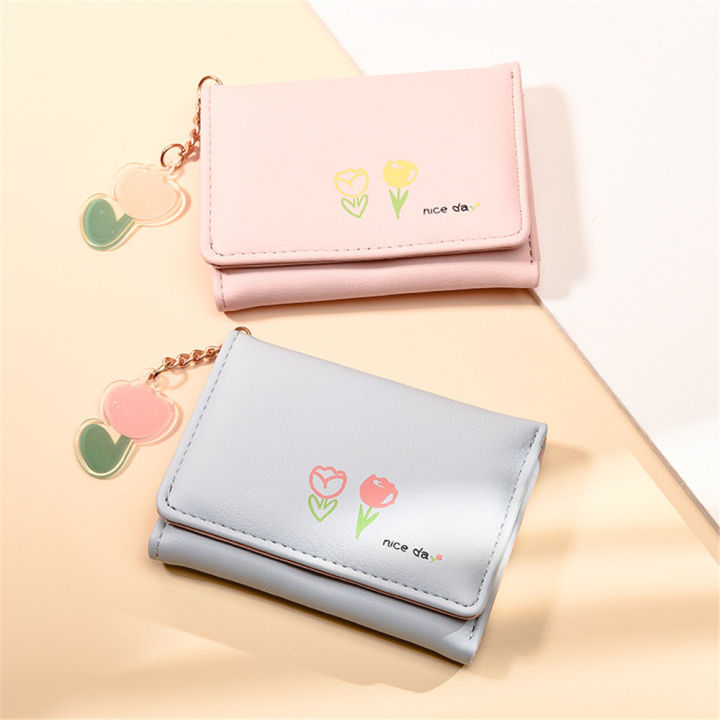 Coin Pocket Wallets Card Holder Wallet Flower Card Holder PU Leather Coin Pocket Mini Change Purses Coin Purse