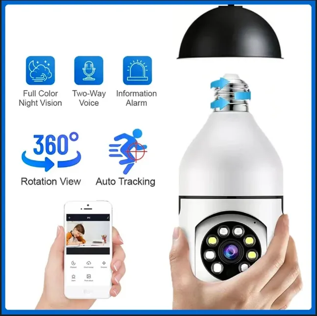 WiFi Smart Camera Bulb E27 Auto Tracking