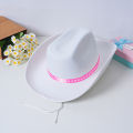 White Color Hat Costume Accessories Western Cowboy Hat Multipurpose Decoration For Kid Girl Costume Cosplay Props Ornament. 