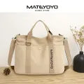 MATEYOYO Women's Large Capacity Bag Commuter Canvas Bag Fashion Tote Bag Work One Shoulder Bag Quality Canvas Burlap Tote Canvas Soft Cotton Handle Reusable Shopping Grocery Bag. 