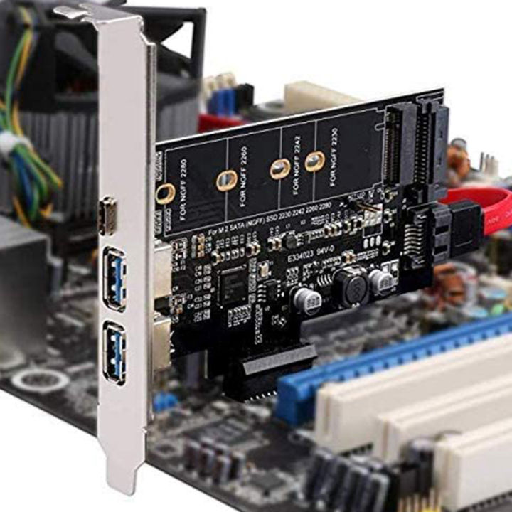 PCI-E%20to%20USB%203.0%20PCI%20Express%20Card%20Incl.1%20USB%20C%20and%202%20USB%20A%20Ports,%20M.2%20NVME%20to%20PCIe%203.0%20Adapter%20Card%20with%20Bracket%20-%20Image%207