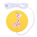 USB Cartoon Cup Warmer Heat Beverage Mug Mat Heater Mugs, Giraffe. 
