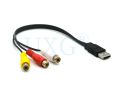 1.5m Usb Male Plug To 3 Rca Female Adapter Audio Converter Video Av A/v Cable Usb To Rca Cable For Hdmi Tv Television Wire Cord. 