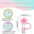 【Bestseller Alert】 Flower Straw Cover Caps Straw Tips Lid 10mm Reusable Dust-Proof Straw Topper For Stanleys Cup Party Decor. 